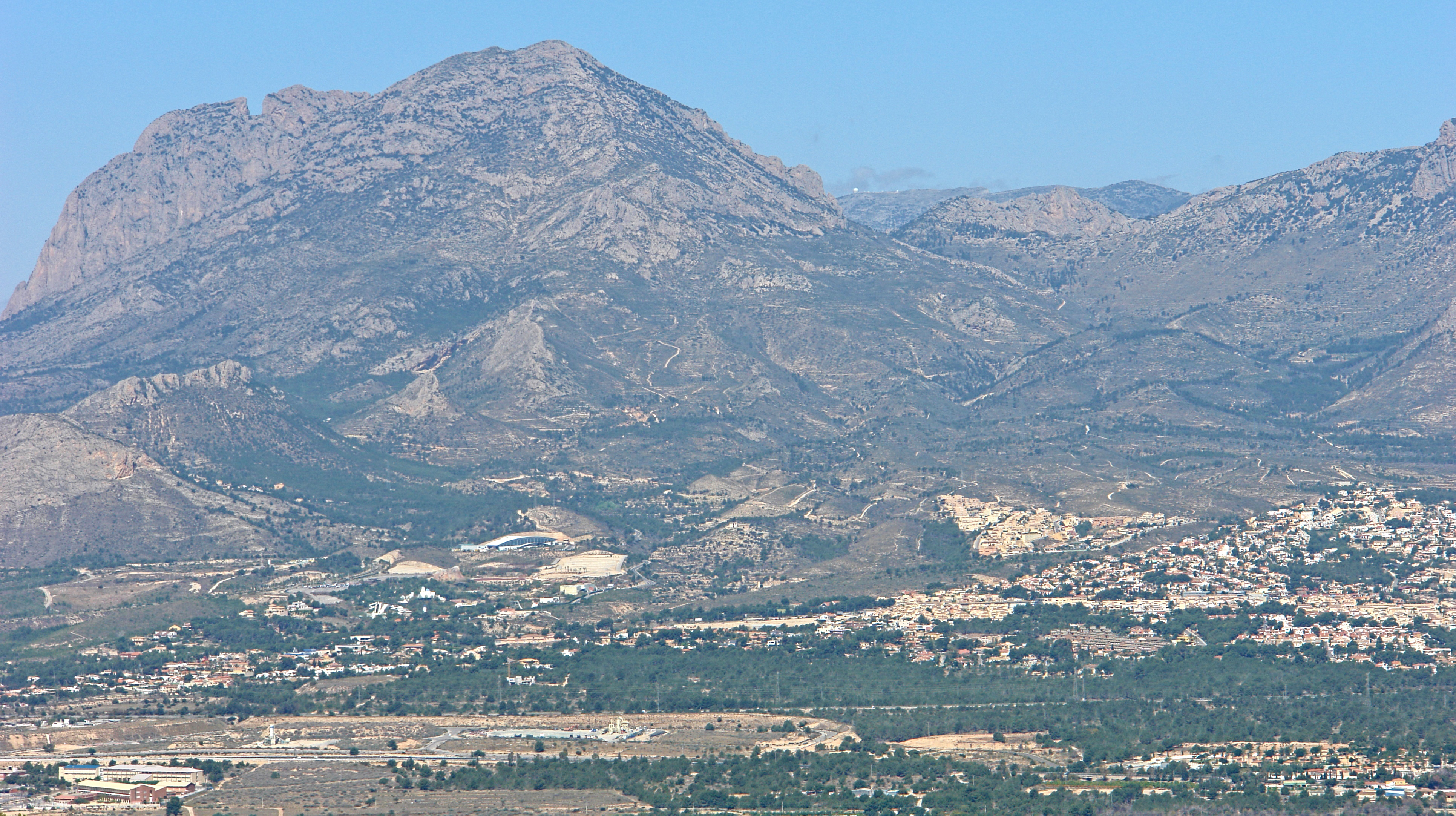 Vista de la comarca de la Marina Baixa